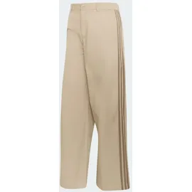 adidas 3-Streifen Hose mit Faltendetail Jogginghose Braun 26