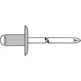 Gesipa Blindniet Alu Grosskopf K16 4,8 x 12 mm 250 Stück