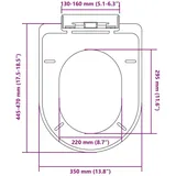 vidaXL WC-Sitz mit Absenkautomatik Weiß