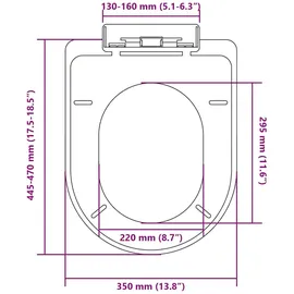 vidaXL WC-Sitz mit Absenkautomatik Weiß