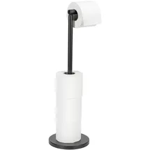 Wenko Stand Toilettenpapierhalter, 2 in 1 Schwarz