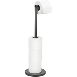 Wenko Stand Toilettenpapierhalter, 2 in 1 Schwarz