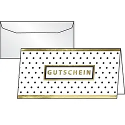 10 SIGEL Gutscheine Golden Glimmer DIN lang