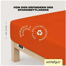 schlafgut Easy Jersey 90 x 200 - 100 x 220 cm red mid