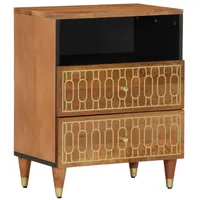 VidaXL Nachttisch 50x33x62 cm Massivholz Mango
