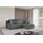 altdecor Ecksofa Cord 4-Sitzer Dunkelgrau