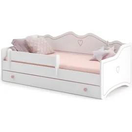 Kids Collective Kinderbett Prinzessin 80 x 180 cm Holz rosa-weiß
