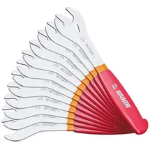 Unior Kegelschlüssel-Set 12-teilig Orange/Rot/Silber