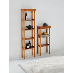 Badregal HEINE HOME, beige (natur), B:30cm H:110cm T:15cm, Holz, Regale