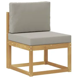 vidaXL Outdoor-Sofagarnitur 6-tlg. Weiß/Hellgrau