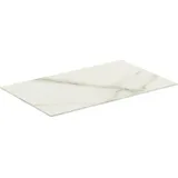 Ideal Standard Conca Keramik-Waschtisch-Platte T4344DH Ausladung 37cm, 60 x 37,3 x 0,6 cm, Mamor Calacatta