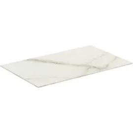 Ideal Standard Conca Keramik-Waschtisch-Platte T4344DH Ausladung 37cm, 60 x 37,3 x 0,6 cm, Mamor Calacatta
