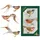 Krebs Glas Lauscha Naturfarbig transparent 11cm Glasvögel auf Clip mit 6cm Federschwanz mundgeblasen und handdekoriert, 3-fach sortiert