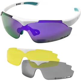 YEAZ Damen, Sportbrille, Sunup (Weiss, Lila), Weiss