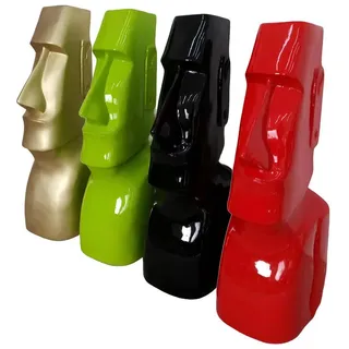 Xlmoebel Skulptur Künstlerische Abstrakte Deko Moai Skulptur Figur Statue Moderner (Skulptur N90C-75x25x24,5 cm), Hergestellt in Europa grün