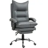 Vinsetto Drehstuhl Kunstleder Dunkelgrau