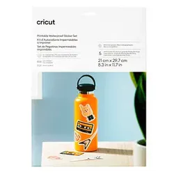 cricut holografisch bedruckbare Aufkleberfolie für Schneideplotter weiß holografisch,  0093573374340  5 Stück
