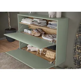 Germania Binetto 99 x 74 x 27 cm Schuhschrank mit Push-to-open Technik / grün