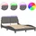 vidaXL Bettgestell mit LED Grau 120x200 cm Kunstleder