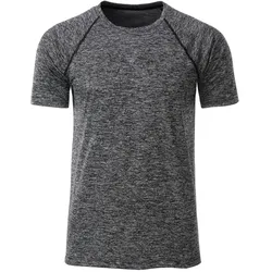 Funktions-Tshirt "JN496" - S - black-melange/black