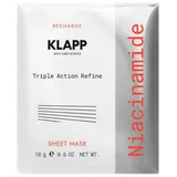 Klapp Cosmetics Niacinamide Triple Action Refine Sheet Mask 1 Stk. 18 g
