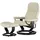 Stressless Relaxsessel Leder 85 x 100 x 77 cm creme mit Hocker