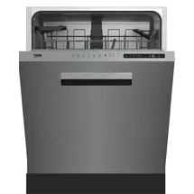 Beko BDDN25530X Einbau-Geschirrspüler (unterbaufähig, 598 mm breit, Edelstahl)