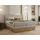 MKS Meble Boxspringbett WOOD CLASSIC KING, Doppelbett mit zwei Multipocket-Matratze und Toppper, hohe Kopfteil, Stauraum - 160 x 200 cm - H4 - Hellgrau