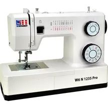 W6 Nähmaschine N 1235 Pro mit 24 Programmen | Freiarm | automatischer Einfädler | obenliegende Spule | Umlaufgreifer | Knopflochautomatik | Jeans nähen | 100 Watt Servo Motor