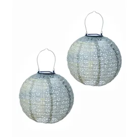MARELIDA Laterne Kunststoff D: 25cm 2 Stück blau