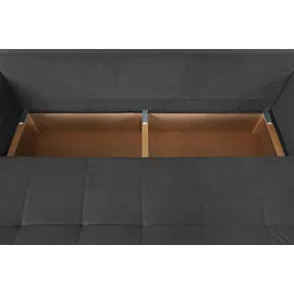 Collection AB Schlafsofa Mikrofaser 2-Sitzer Grau