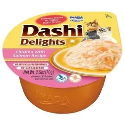 Inaba DASHI Ergänzungsfuttermittel für Katzen - Huhn und Lachs 70 g (Rabatt für Stammkunden 3%)