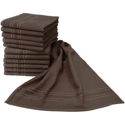 Handtuch DYCKHOFF "Saphir Friseurhandtücher", braun (schoko), B:47cm L:85cm, Frottier, Frottier, Handtücher (Packung), Farbecht und besonders strapazierfähig, 47x85 cm