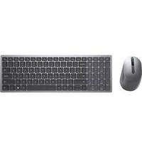 Dell KM7120W Bluetooth®, WLAN Tastatur, Maus-Set Deutsch, QWERTZ Grau (metallic), Schwarz