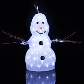 STAR TRADING Kleine LED-Figur Crystal Snowman f. außen