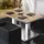 GGM Möbel Bistro Loungetisch 110 x 60 x 41 cm Eiche/Edelstahl