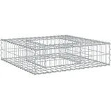 vidaXL Gabionen Hochbeet Silber 80 x 80 x 20 cm