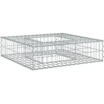 vidaXL Gabionen Hochbeet Silber 80 x 80 x 20 cm