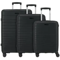 d&n Travel Line 4600 4 Rollen Kofferset 3-teilig black