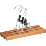 Natürlicher Hosenbügel – 3er-Set, Holz, 25 x 16,5 x 2,2 cm, Braun