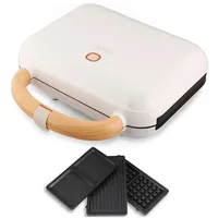 Lauben Sandwichmaker 3in1 900WW, Kontaktgrill, Weiss