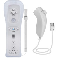 TechKen Controller für Wii mit Motion Plus und Wii Nunchuck Controller Wii Fernbedienung Nunchuk Kontroller Wii Vernbedinung Remote Plus Controller Ersatz für Wii/Wii U Konsole