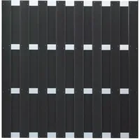 GROJA Sichtschutzzaun-Element Quadratisch 180 x 180 cm Anthrazit/Aluminium