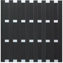 GROJA Sichtschutzzaun-Element Quadratisch 180 x 180 cm Anthrazit/Aluminium