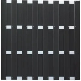 GROJA Sichtschutzzaun-Element Quadratisch 180 x 180 cm Anthrazit/Aluminium