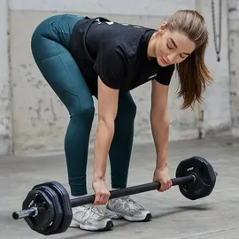 Matchu Sports Aerobic Langhantel Set Langhantel 20 kg schwarz