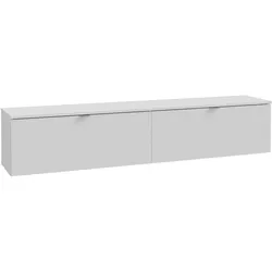 TV-Board FORTE "Libertad", weiß, B:178,8cm H:37,5cm T:34,8cm, Spanplatte, Sideboards, großes TV Board, erweiterbar, Wandmontage, Metallgriff