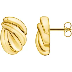 Paar Ohrstecker THOMAS SABO "Organische Formen Ohrstecker gedreht, H2326-413-39", gold (gelbgoldfarben), Ohrringe, Damen, Silber 925 (Sterlingsilber)