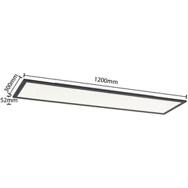 LINDBY Nelios 1 LED-Panel 120 x 30 cm schwarz