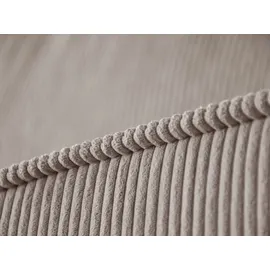 beautysofa Ecksofa HEKTOR poso2 Dunkelbeige , Breite der Ottomane 70 cm, mit Schlaffunktion - Beige